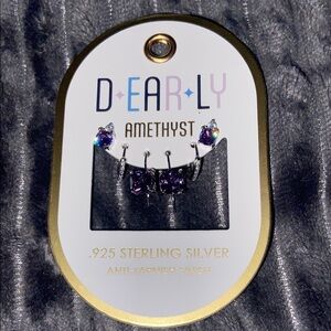 D-EAR-LY Amethyst .925 Sterling Silver Earrings